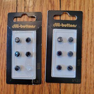 Dill Buttons Black 1/4" 7mm 11 Pack High Quality Sewing Supplies Replacement